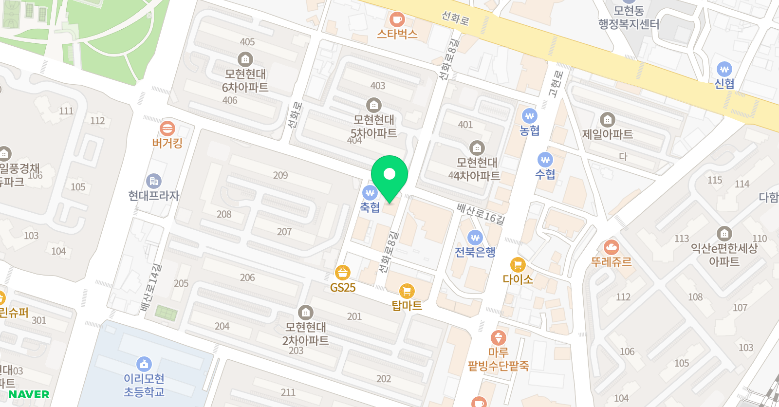 쁘리몬테수학교습소 익산모현점 위치