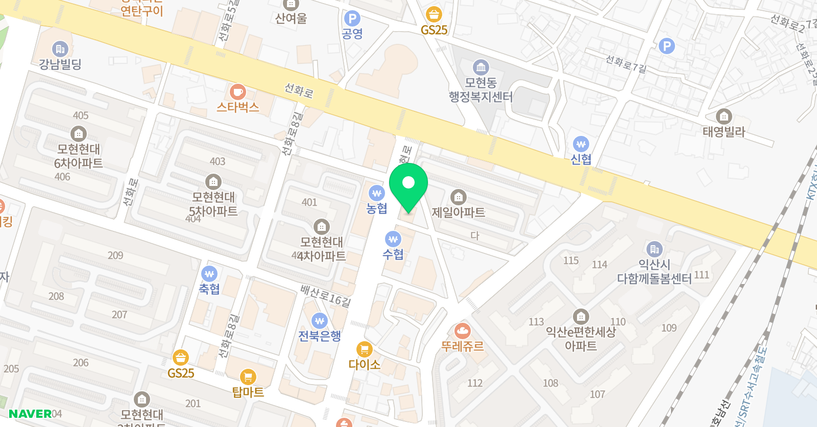 행운 영수학원 위치