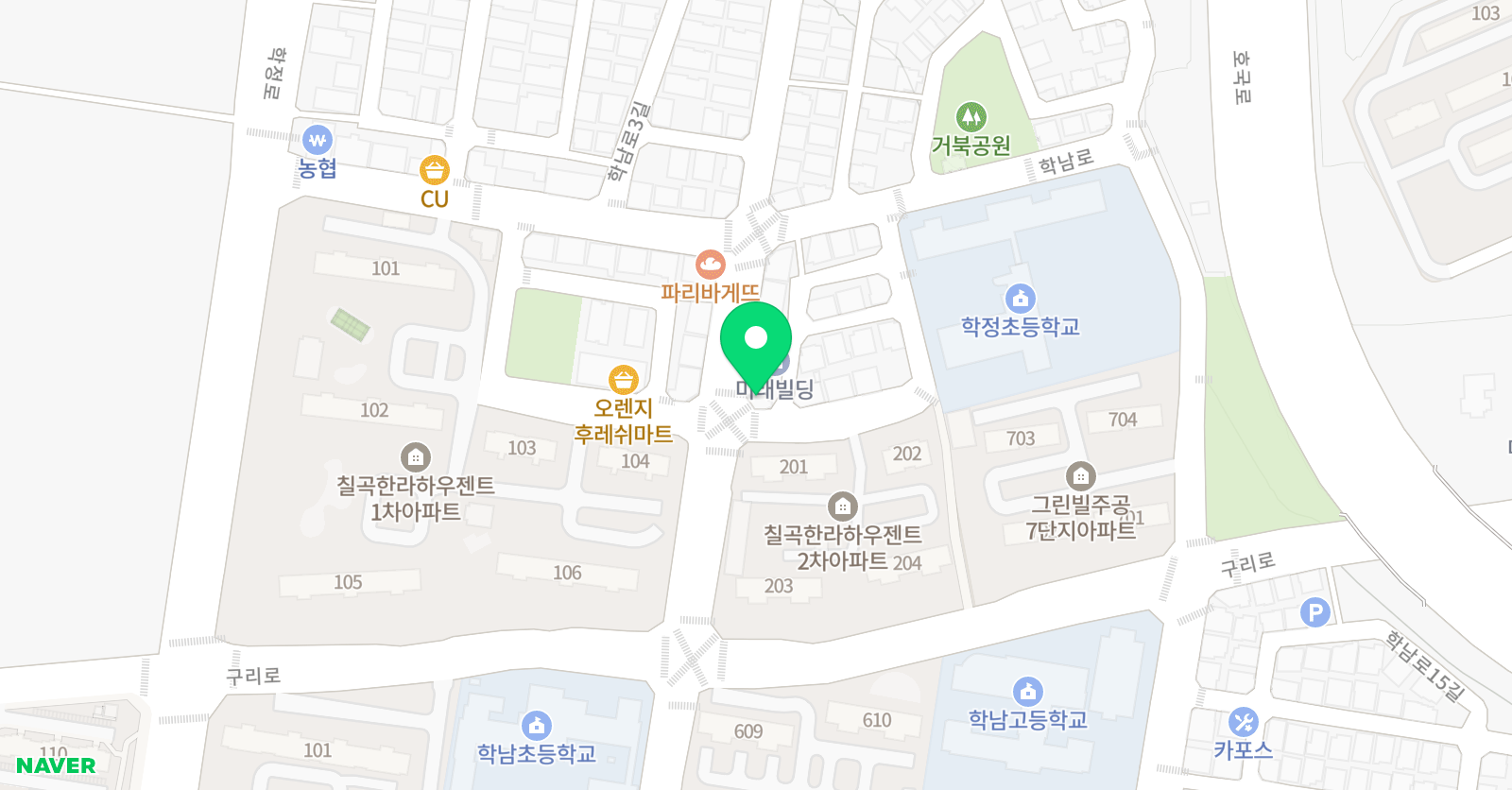 해맑은 독서논술학원 위치