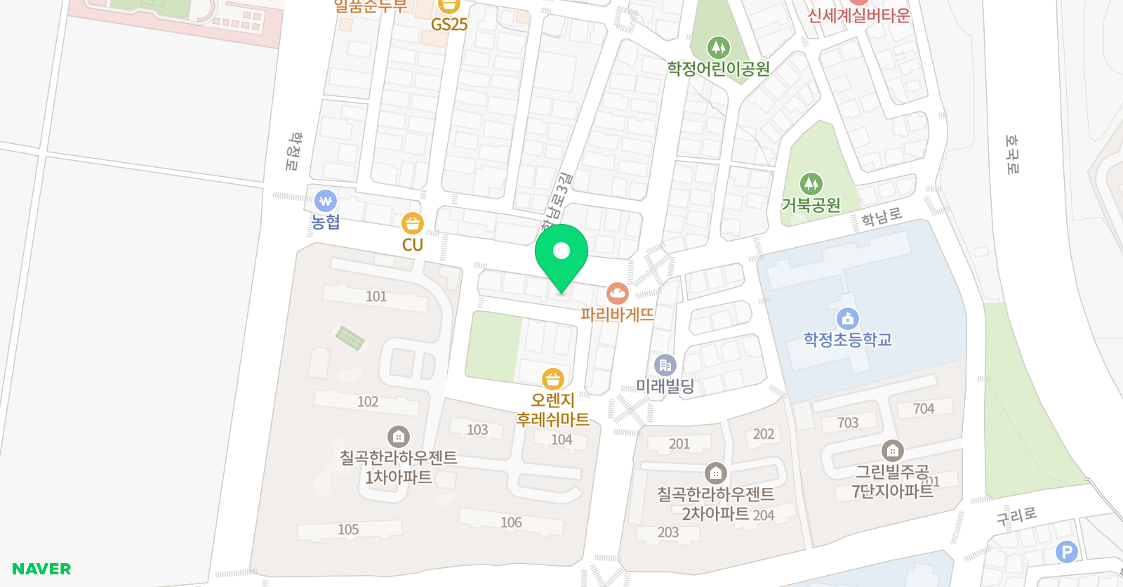 윤선생IGSE 아카데미 학정 학원 위치