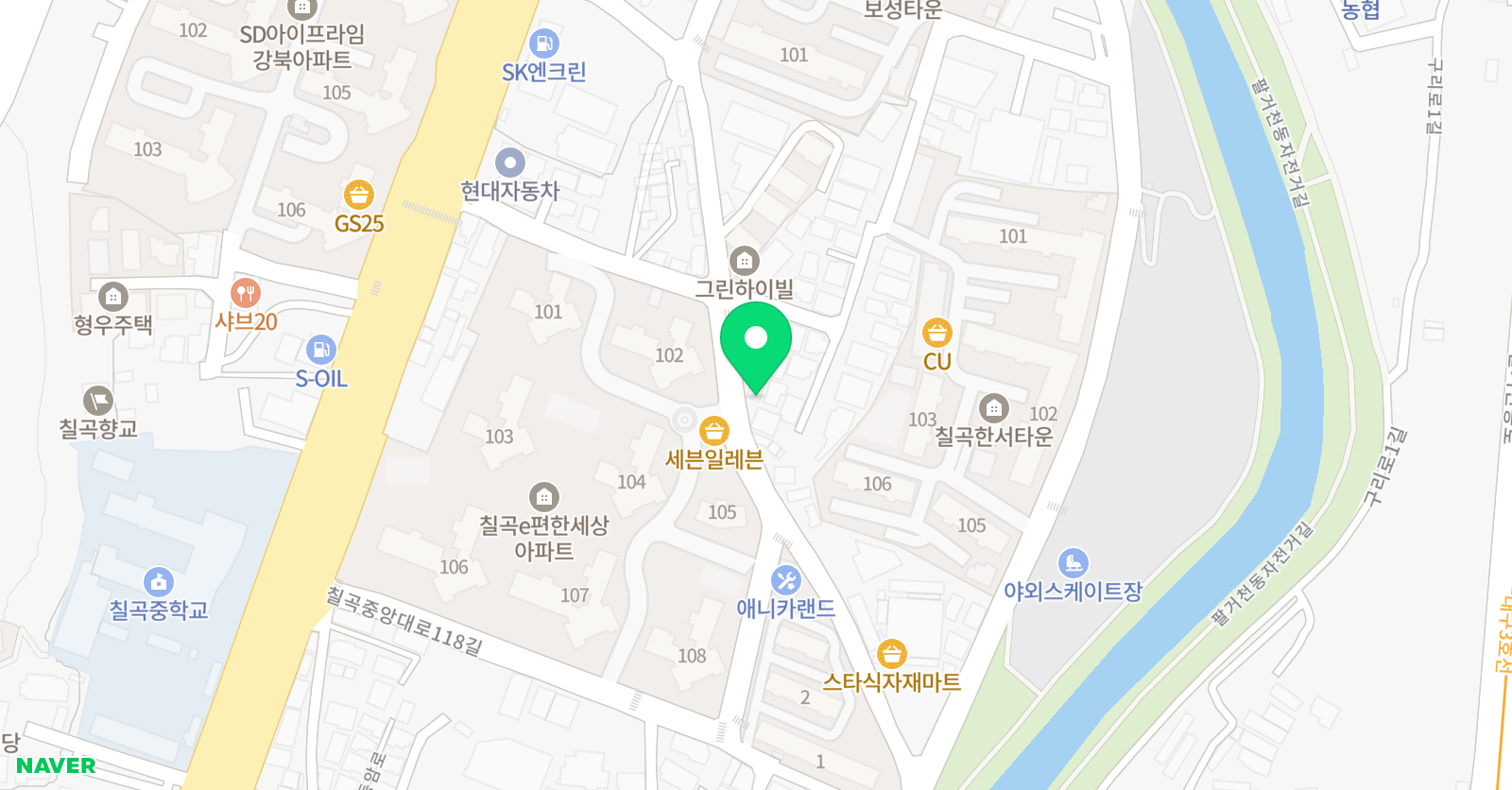 밝은빛아이 태권도 위치