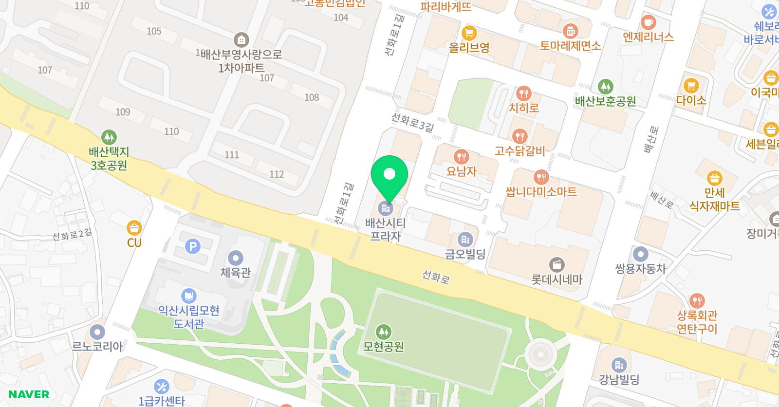 GnB 어학원 배산캠퍼스 위치