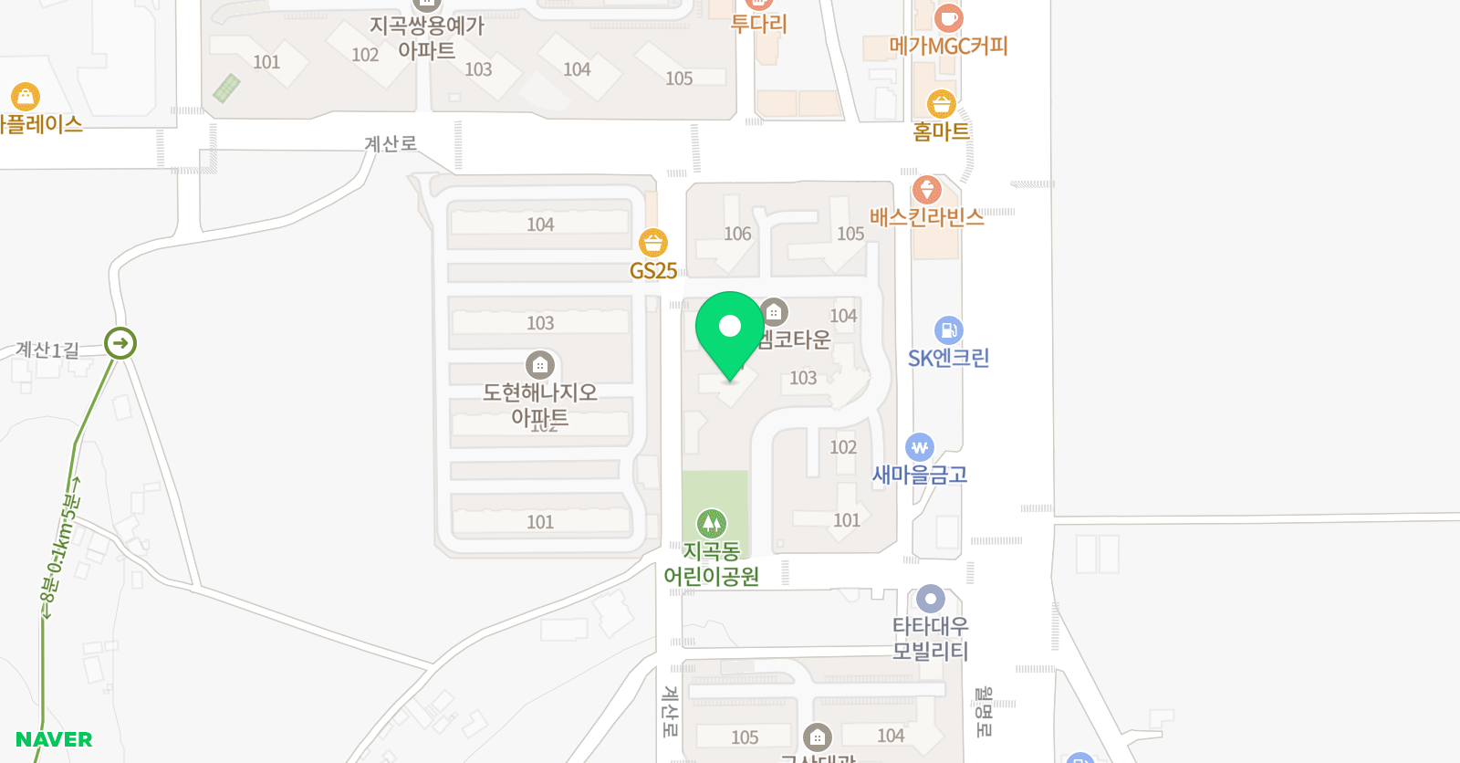 기탄사고력교실 군산지곡엠코점 위치