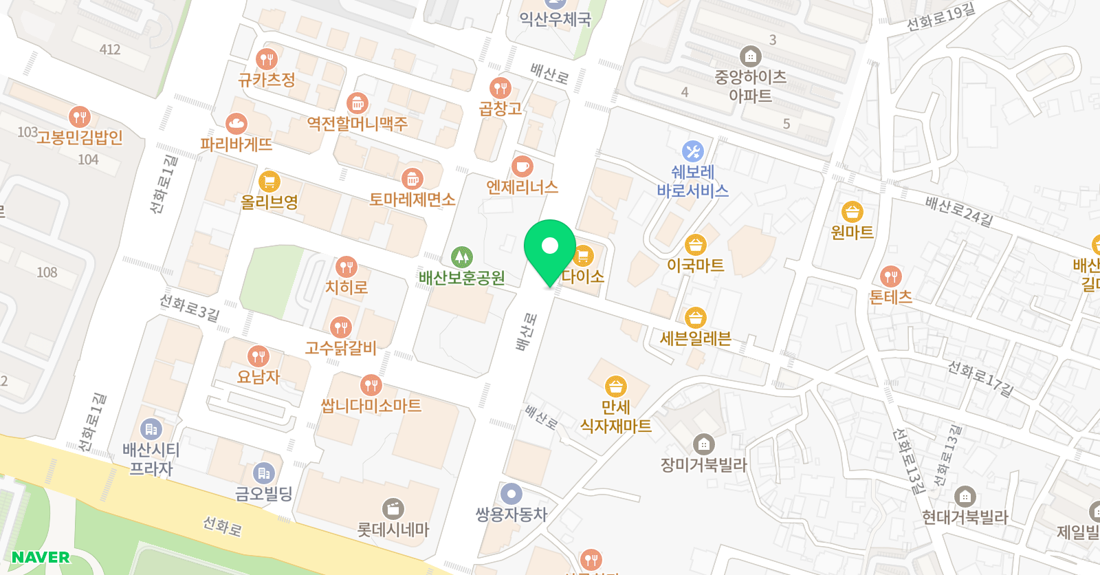 늘해랑 태권도 위치