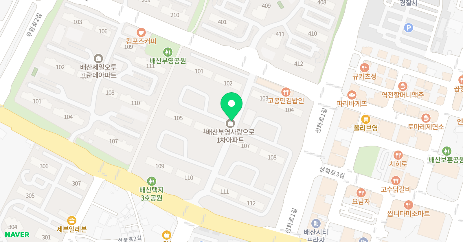 생각나무 미술학원 위치