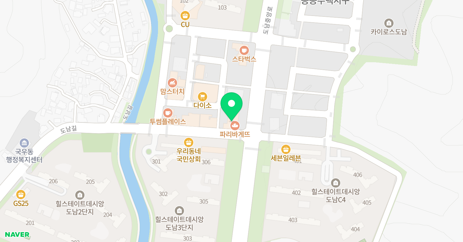 책나무 독서학원 도남점 위치