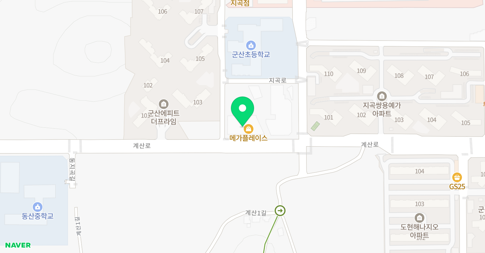 군산 리드인 지곡점 독서논술 위치