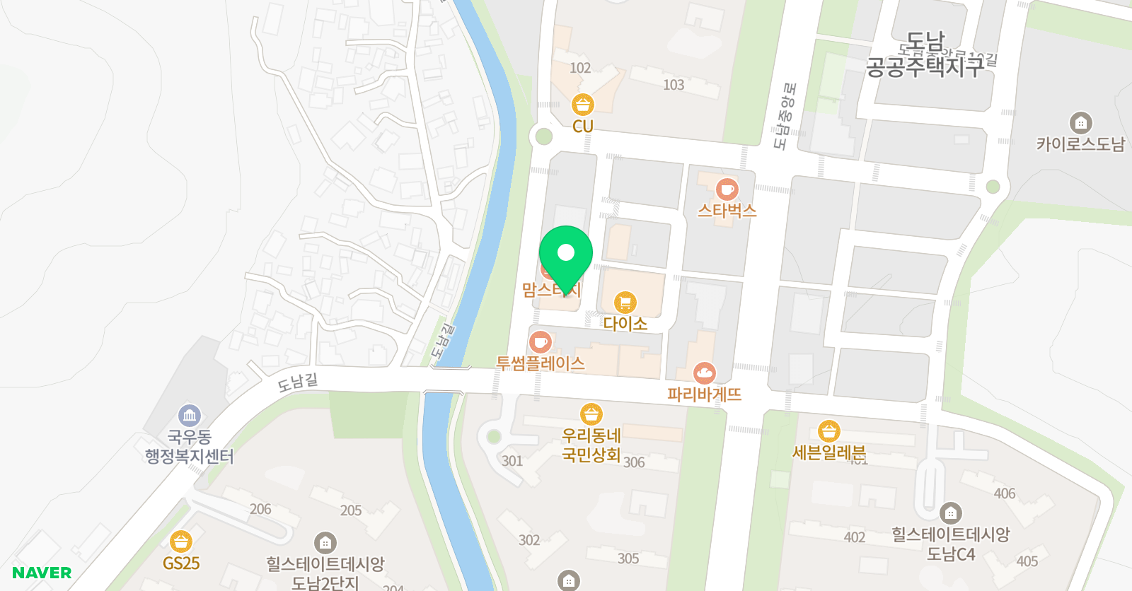 기탄사고력교실 도남학원 위치