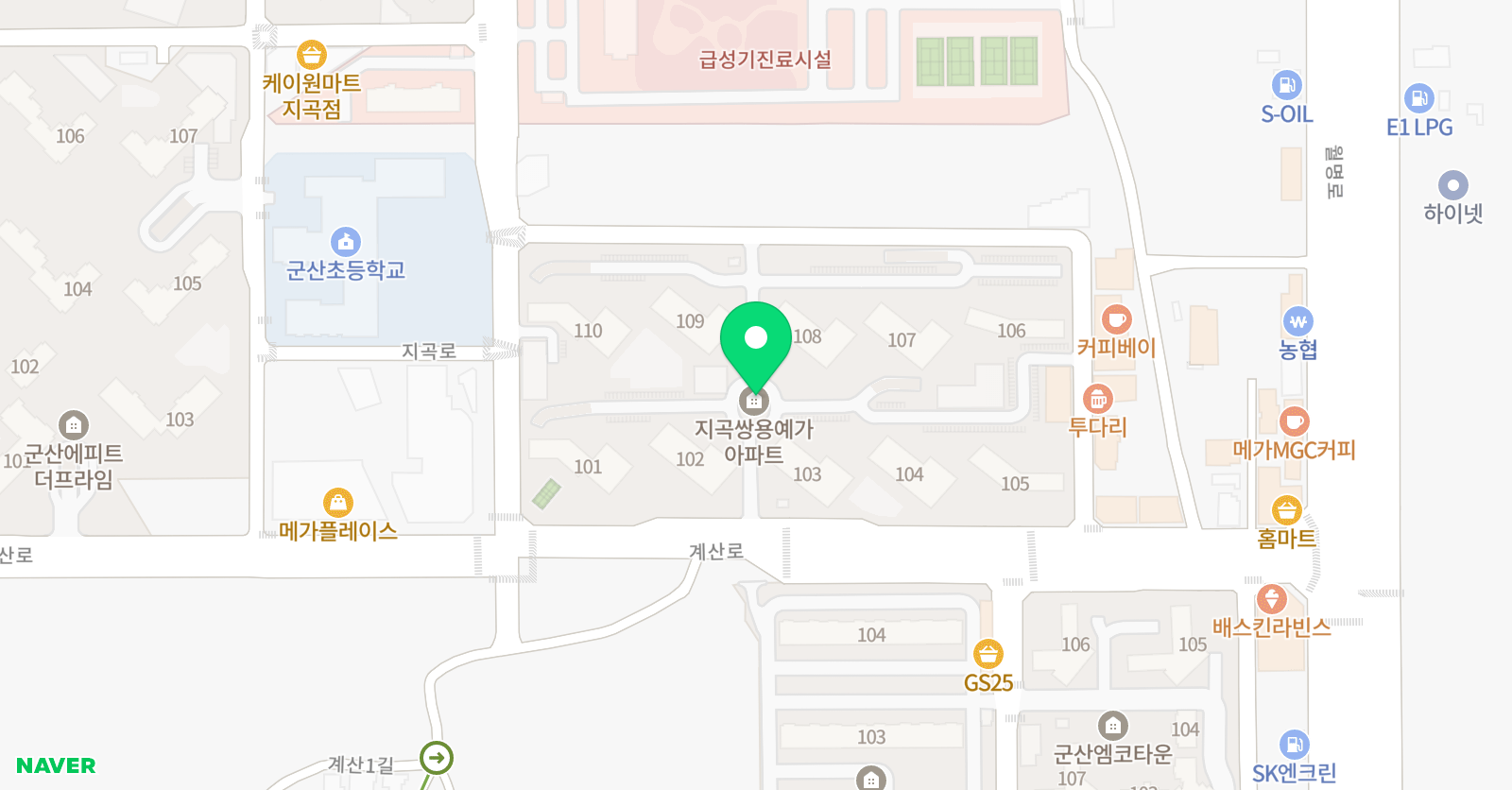 링키홈 지곡쌍용예가점 위치
