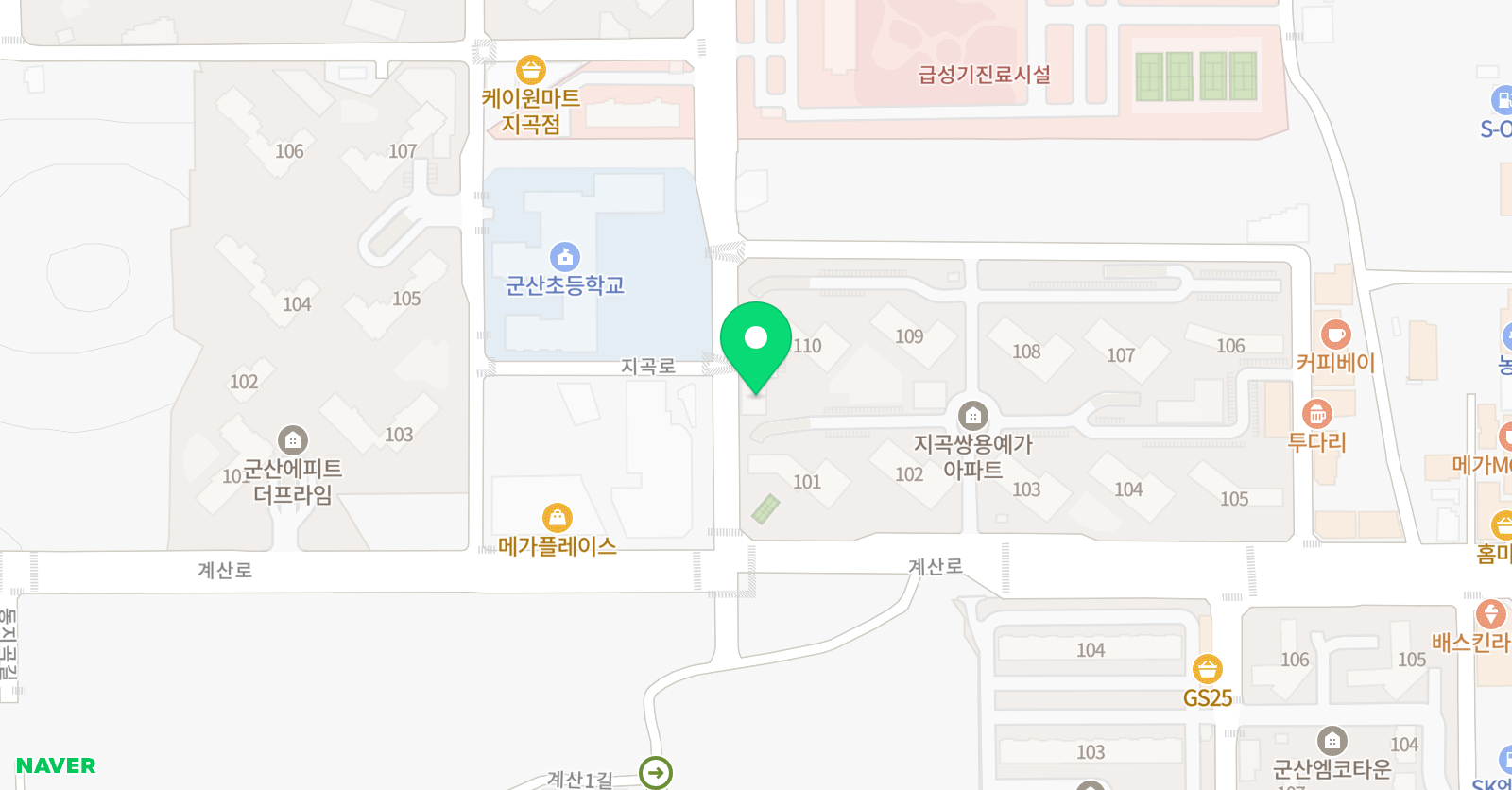 국민 태권도장 지곡관 위치