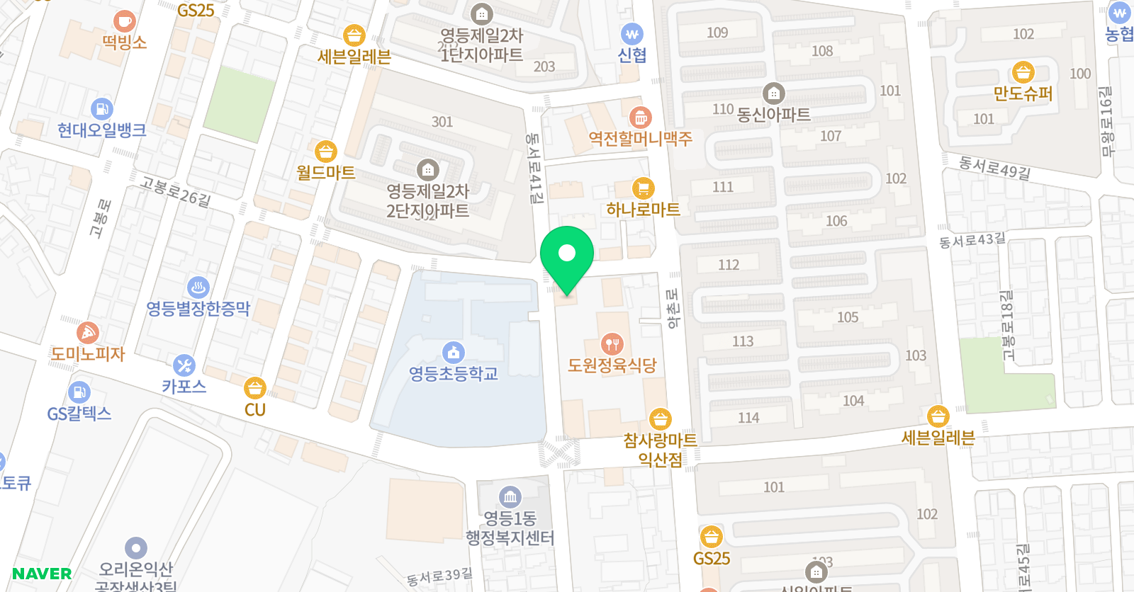 MTA 태권도 익산약촌점 위치