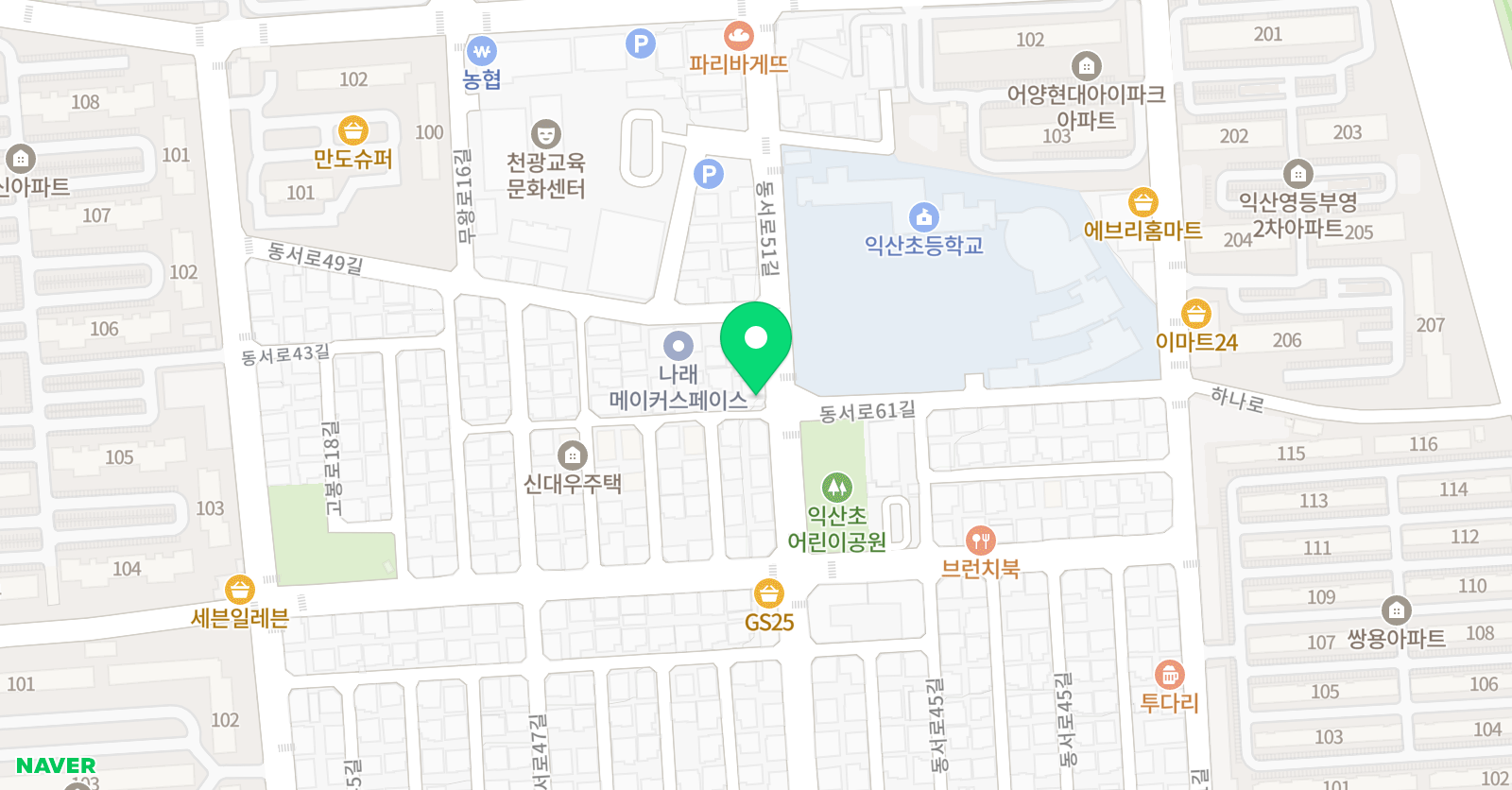 구지석 수학 영어학원 위치