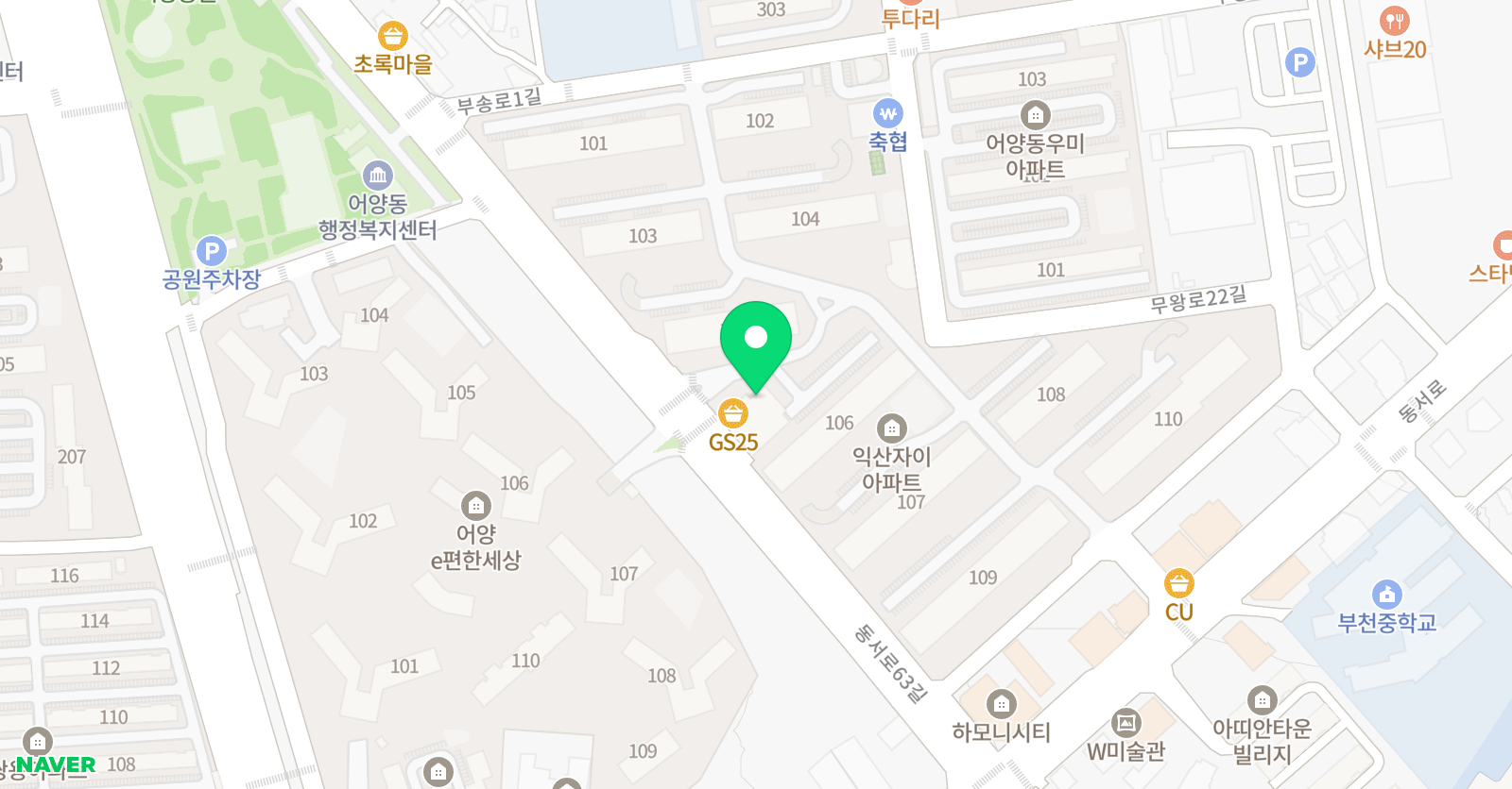 아이비 실용음악학원 익산어양자이점 위치
