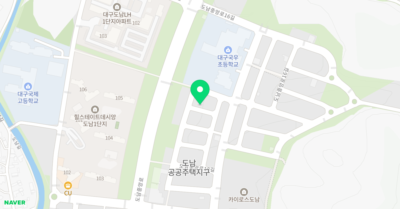 스마일키키미술학원 도남점 위치