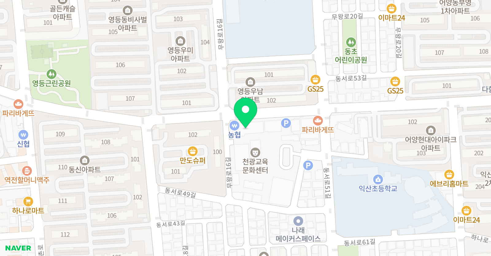 코딩앤플레이 AI코딩학원 익산영등 위치