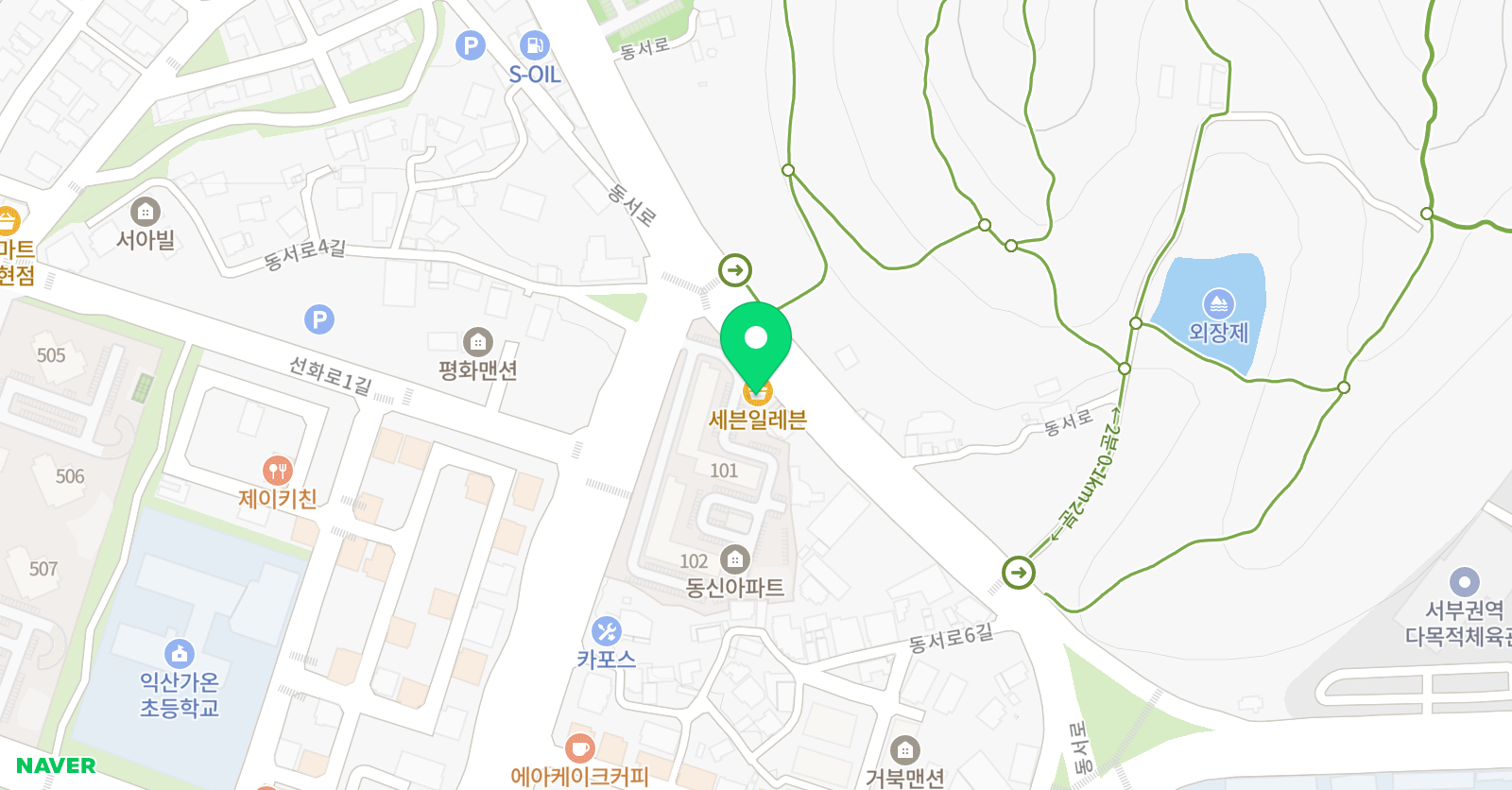 파워킹 학원 위치