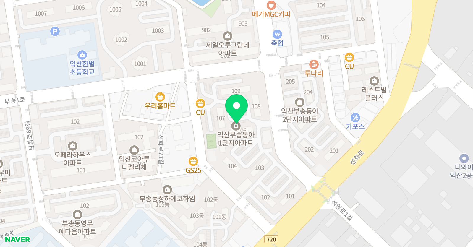 푸르넷 공부방 부송동아점 위치