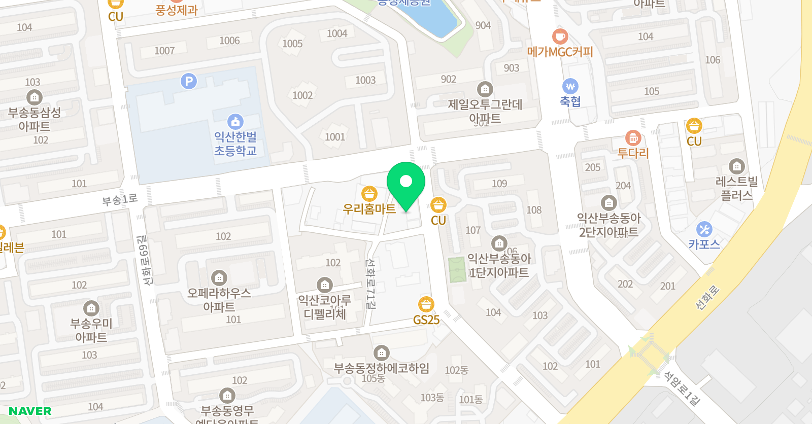 한벌 태권도 위치