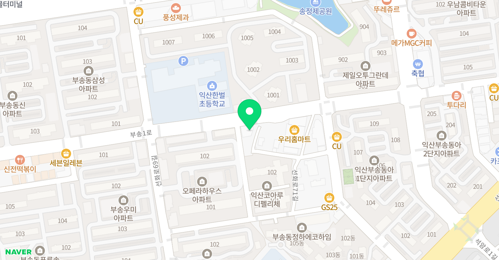한우리 독서토론논술 위치