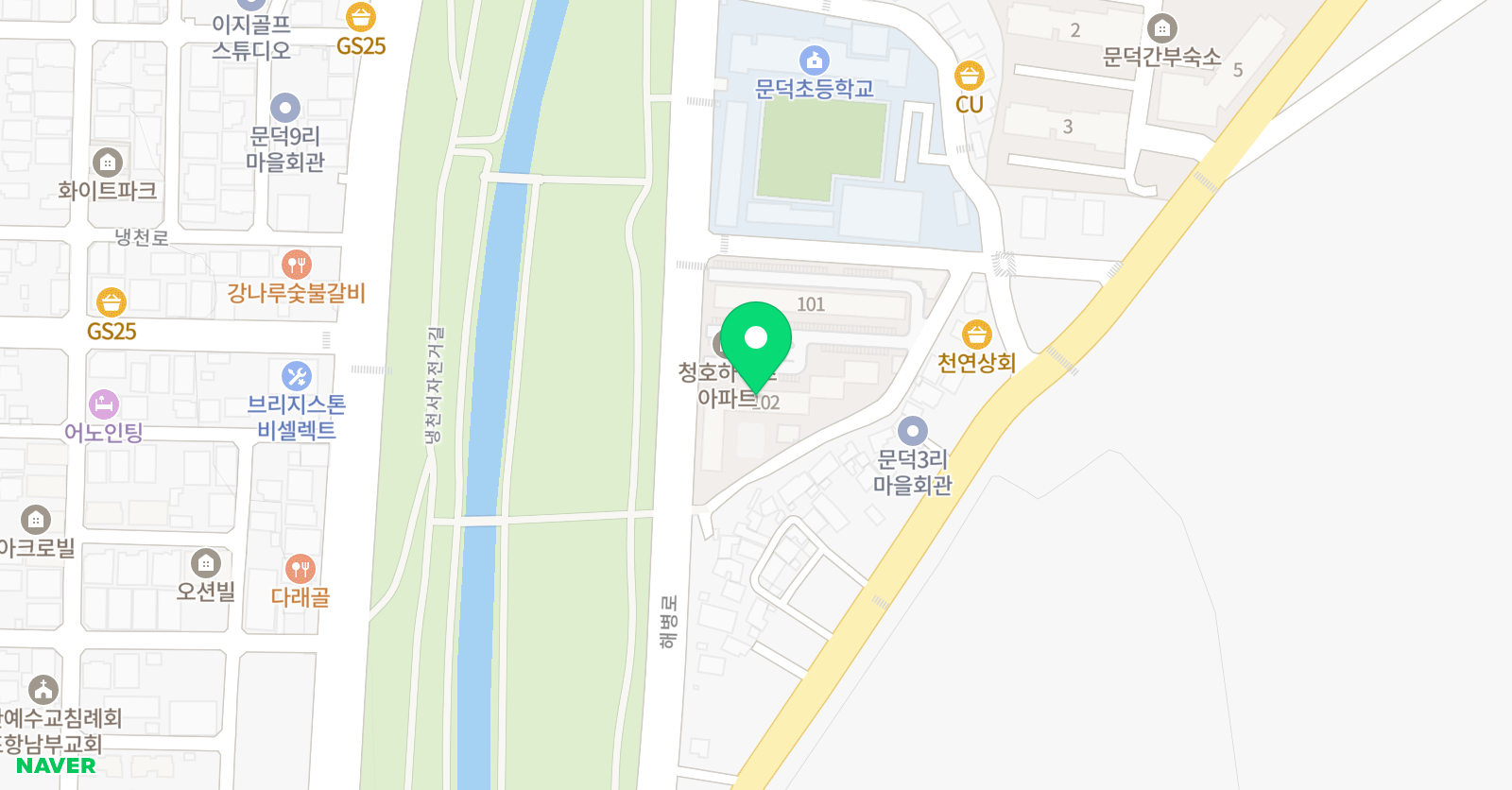 문덕초청호 클로이쌤 공부방 위치