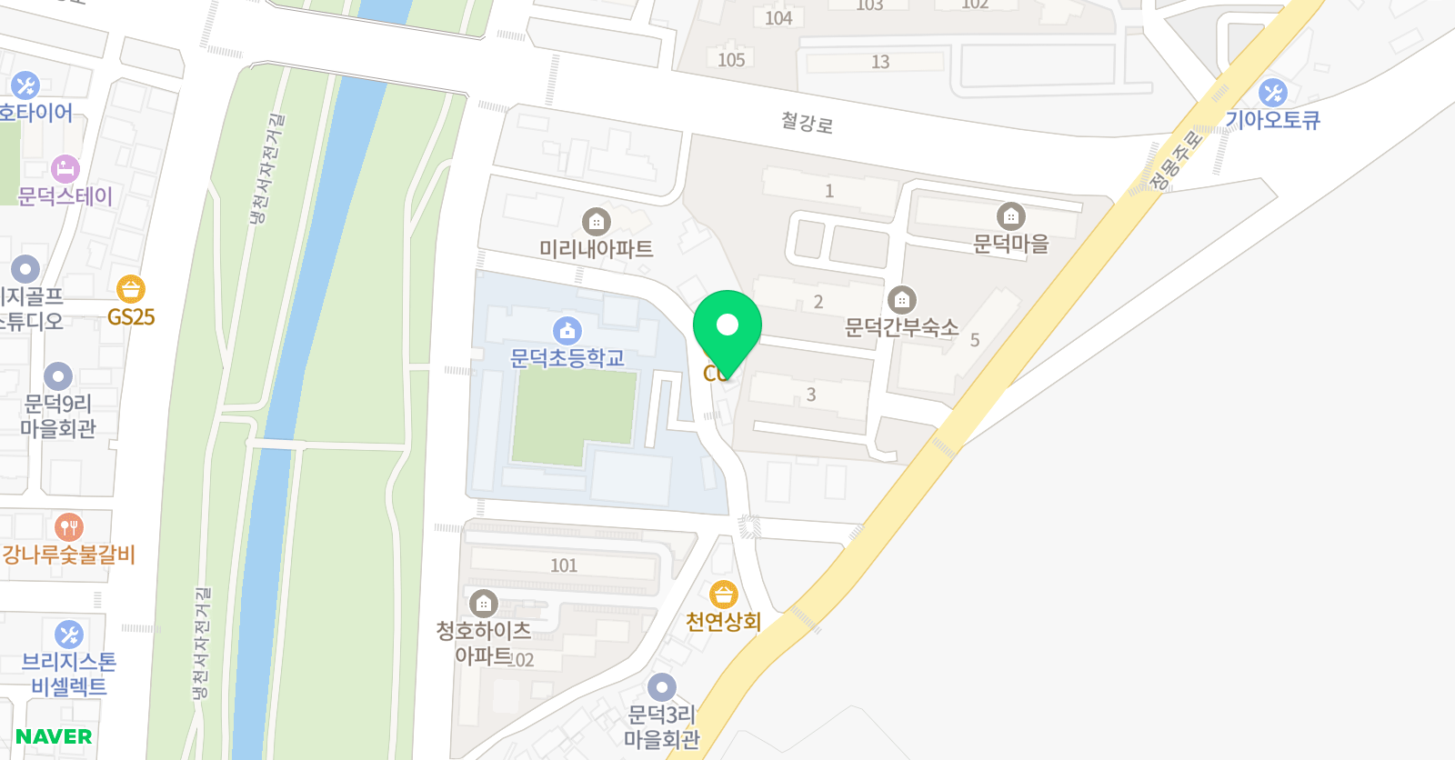 책나무문덕 독서논술학원 위치