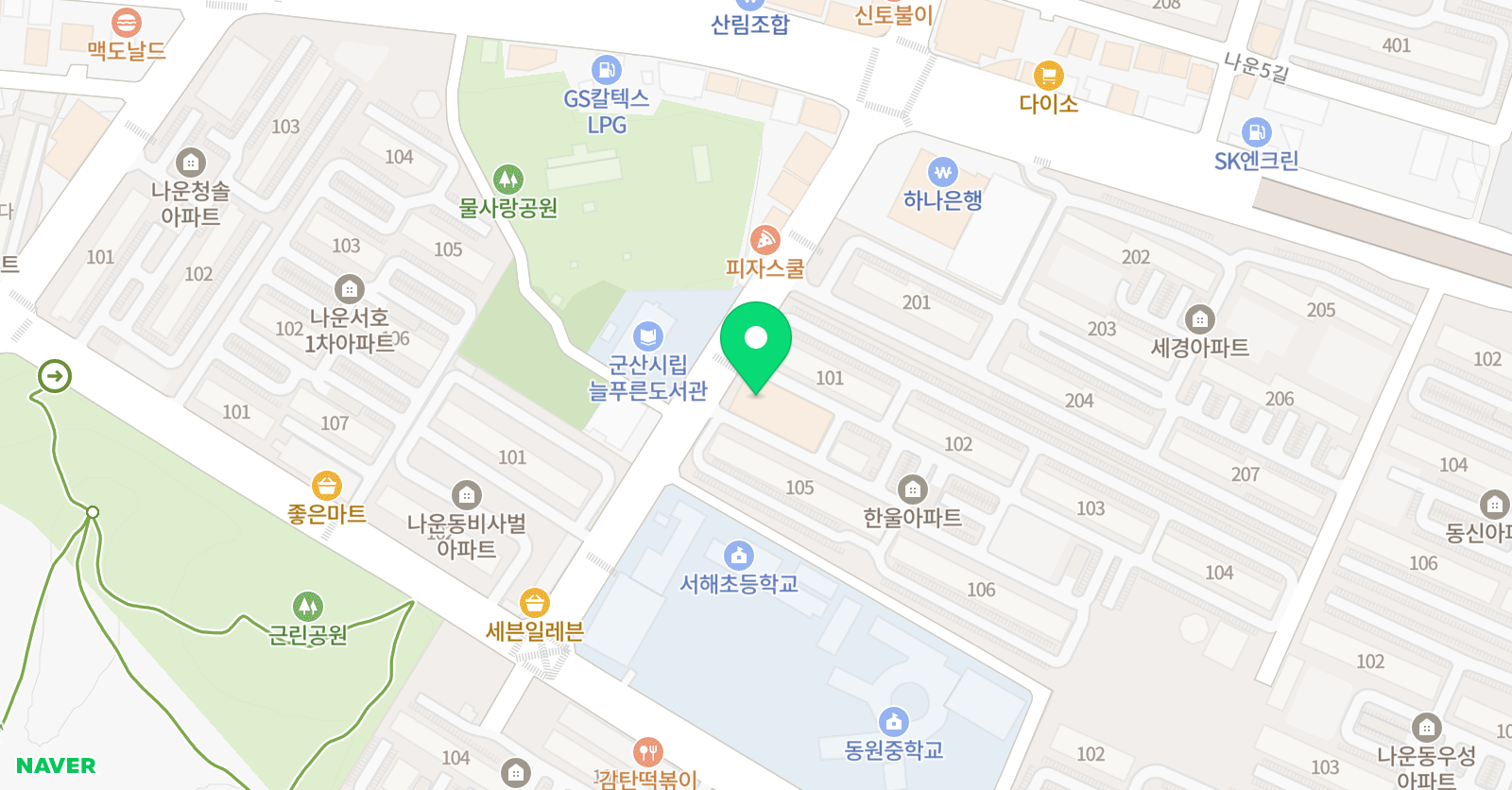 존쌤의 커넥트 영어 학원 위치