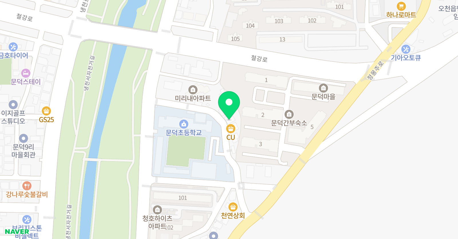 잉글리시아이 문덕초점 위치