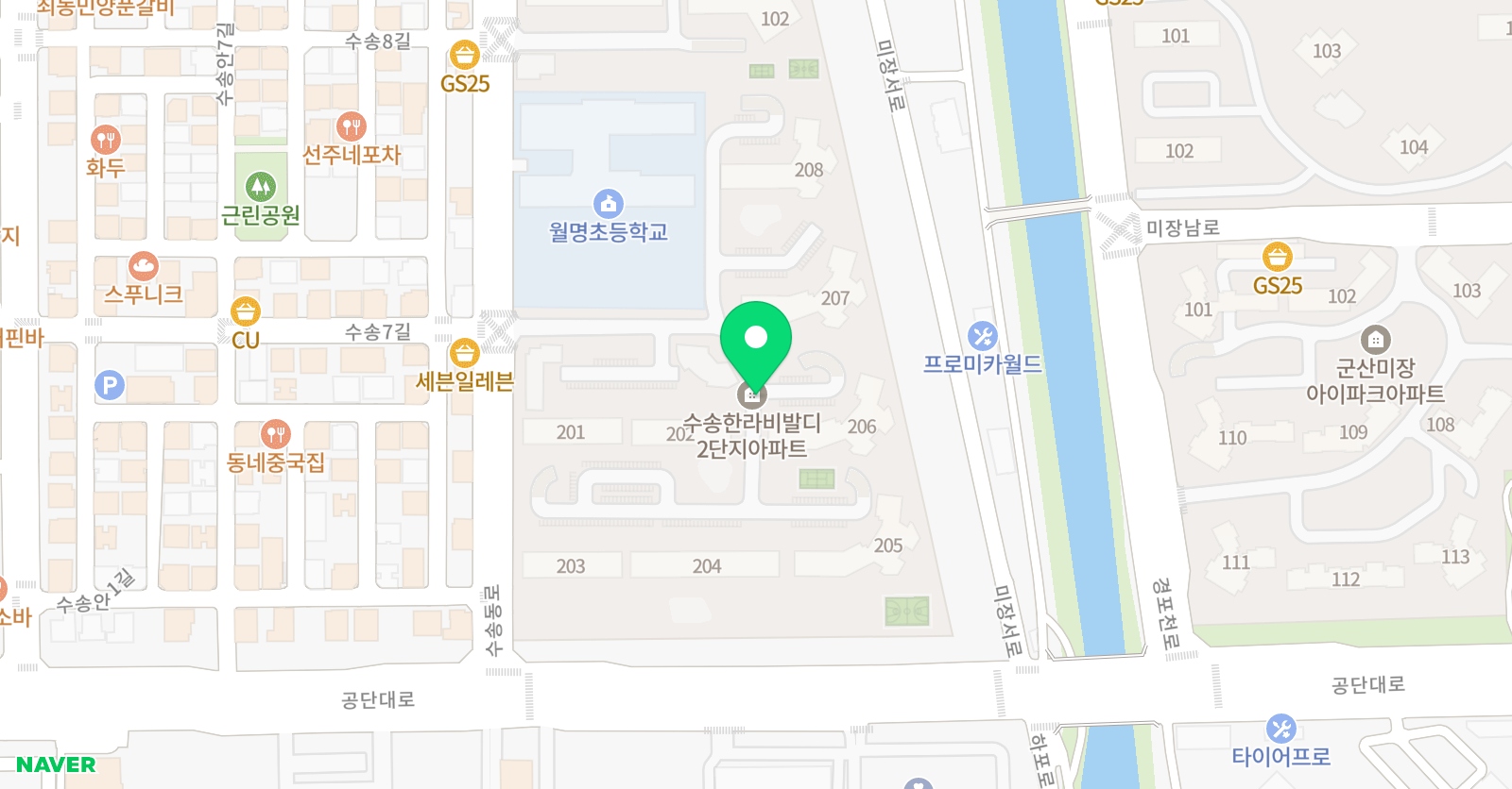 세정 영어 위치