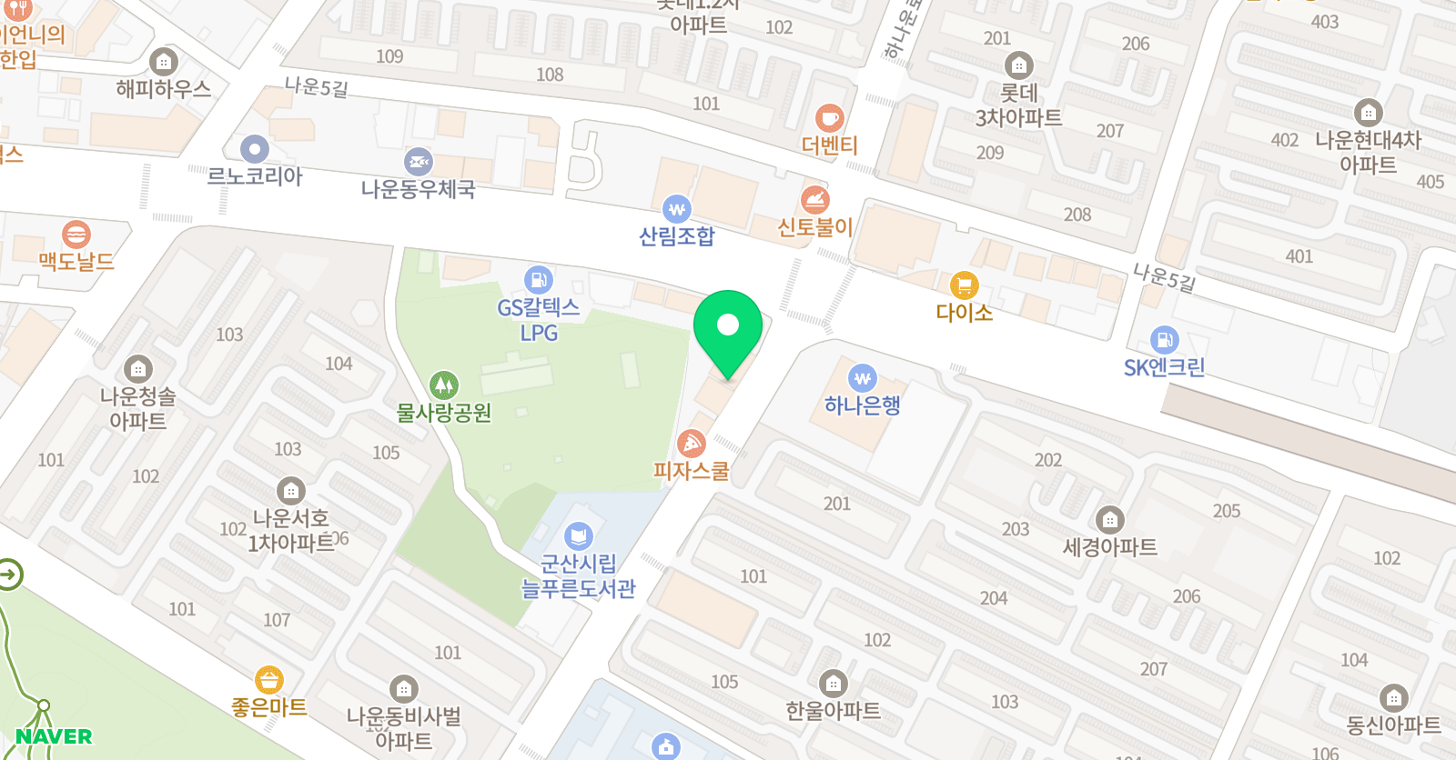 큰빛 수학학원 위치