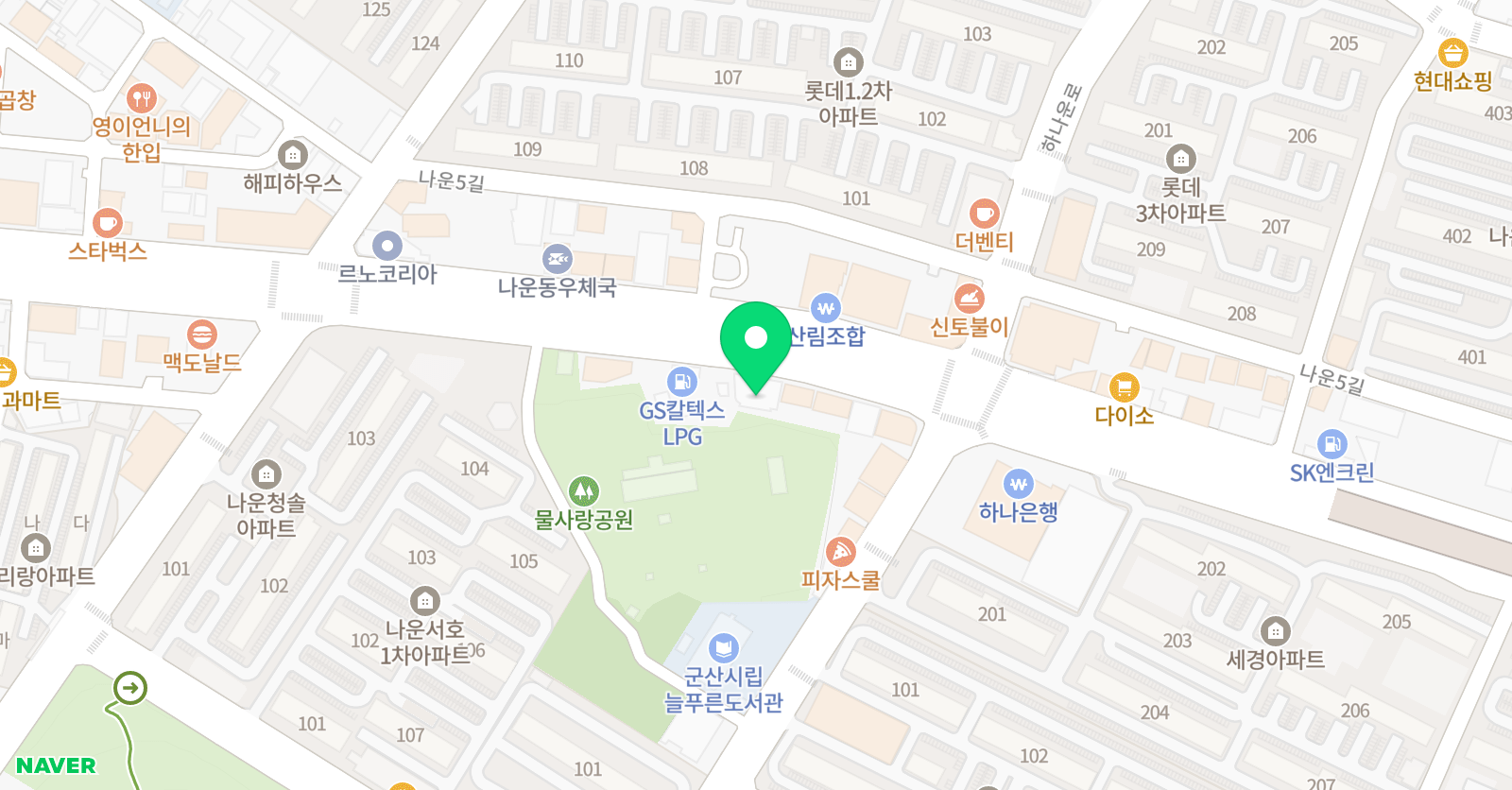 대성N스쿨 나운 학원 위치