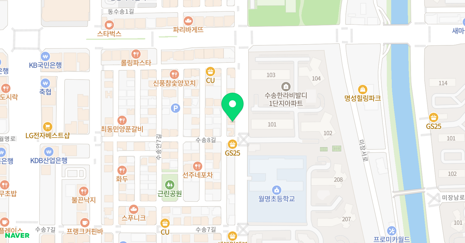 BK 수학전문학원 위치