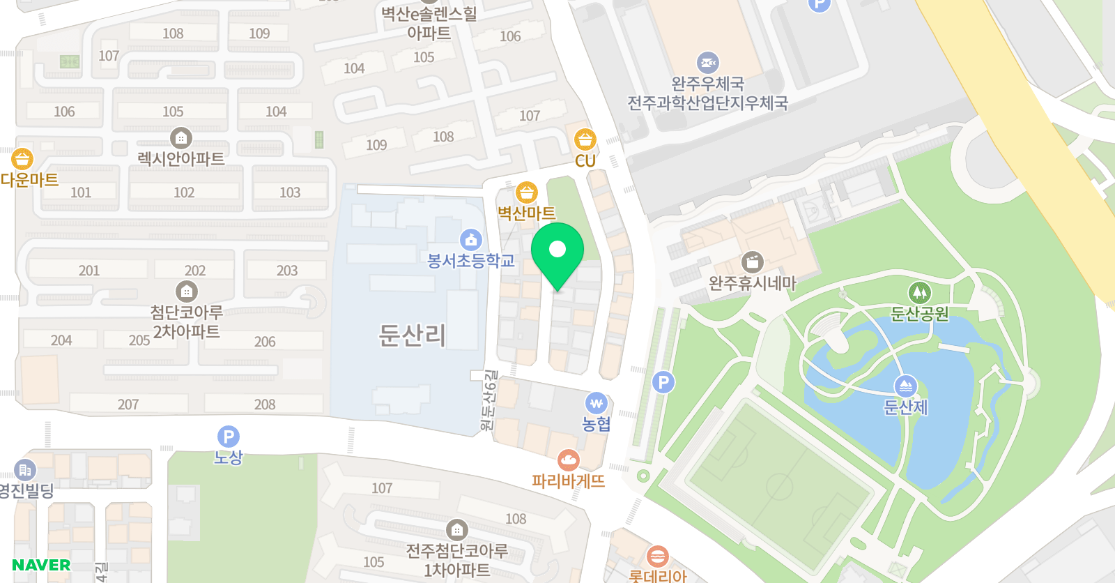 예송월드뮤직 학원 위치