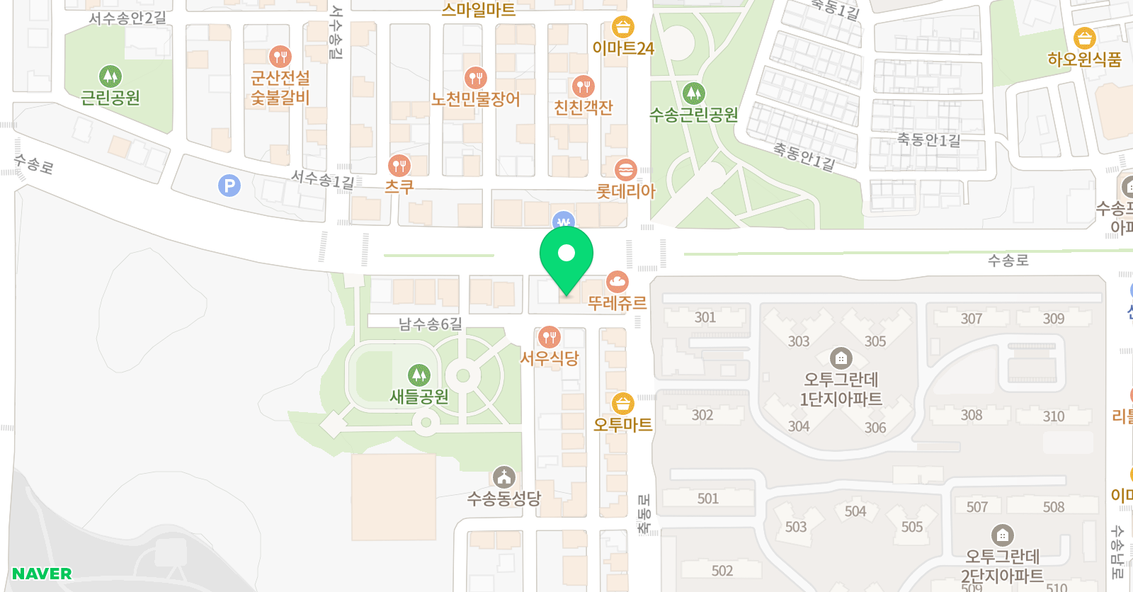 지혜의숲 사고력교육학원 위치