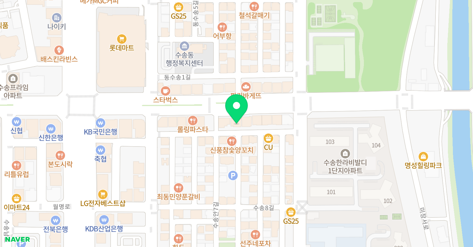 비엔케이 영수학원 위치