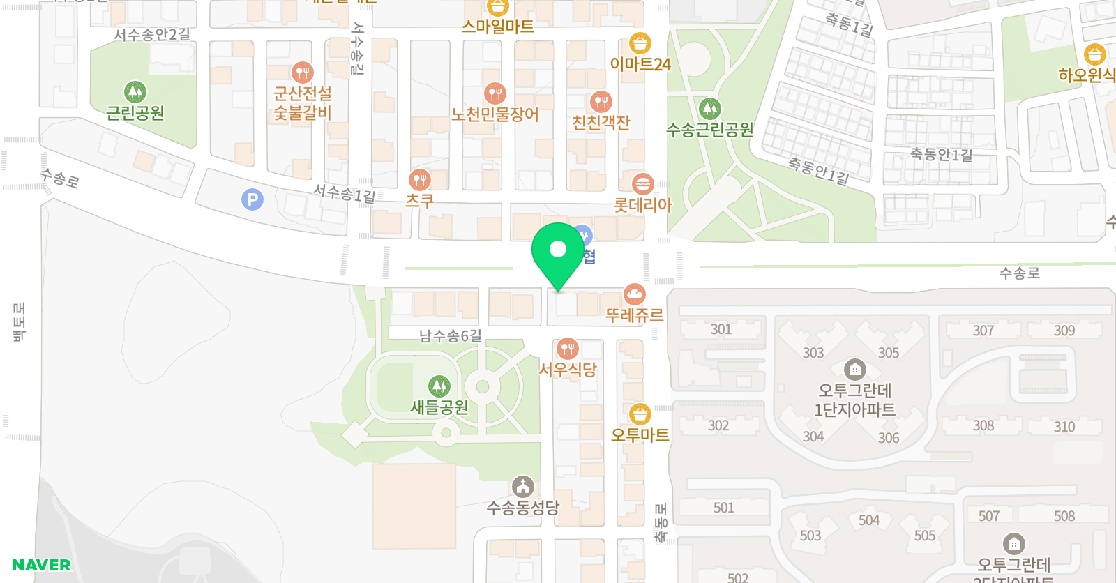 NE능률주니어랩 군산수송1교실 위치