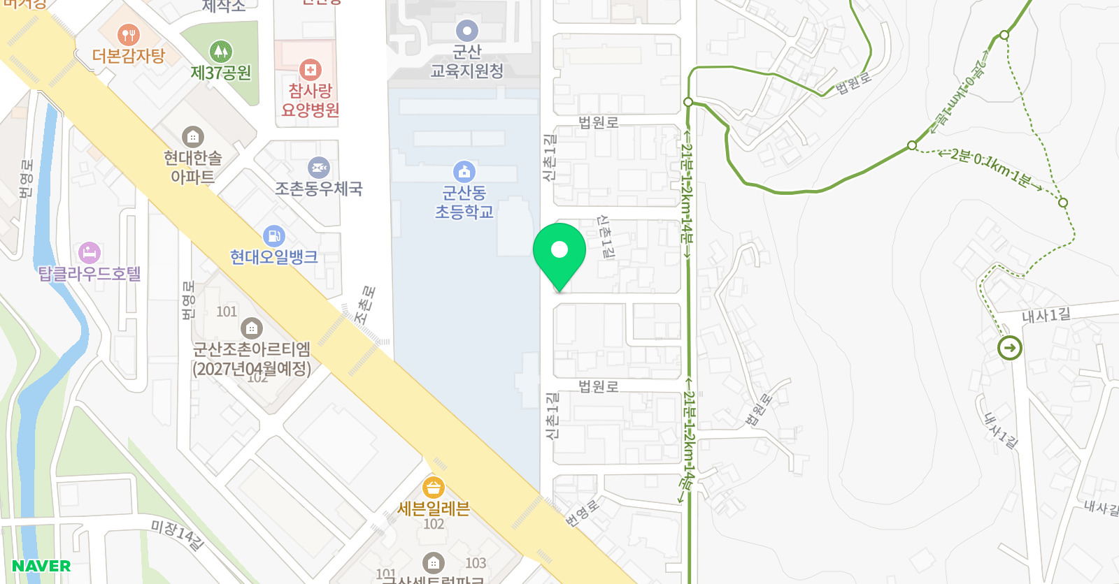 알찬아이네트 학원 위치