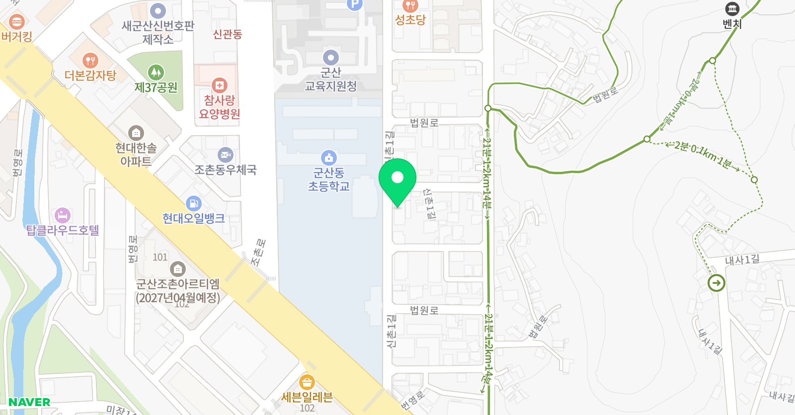 스마트해법 수학 군산조촌동초점 위치