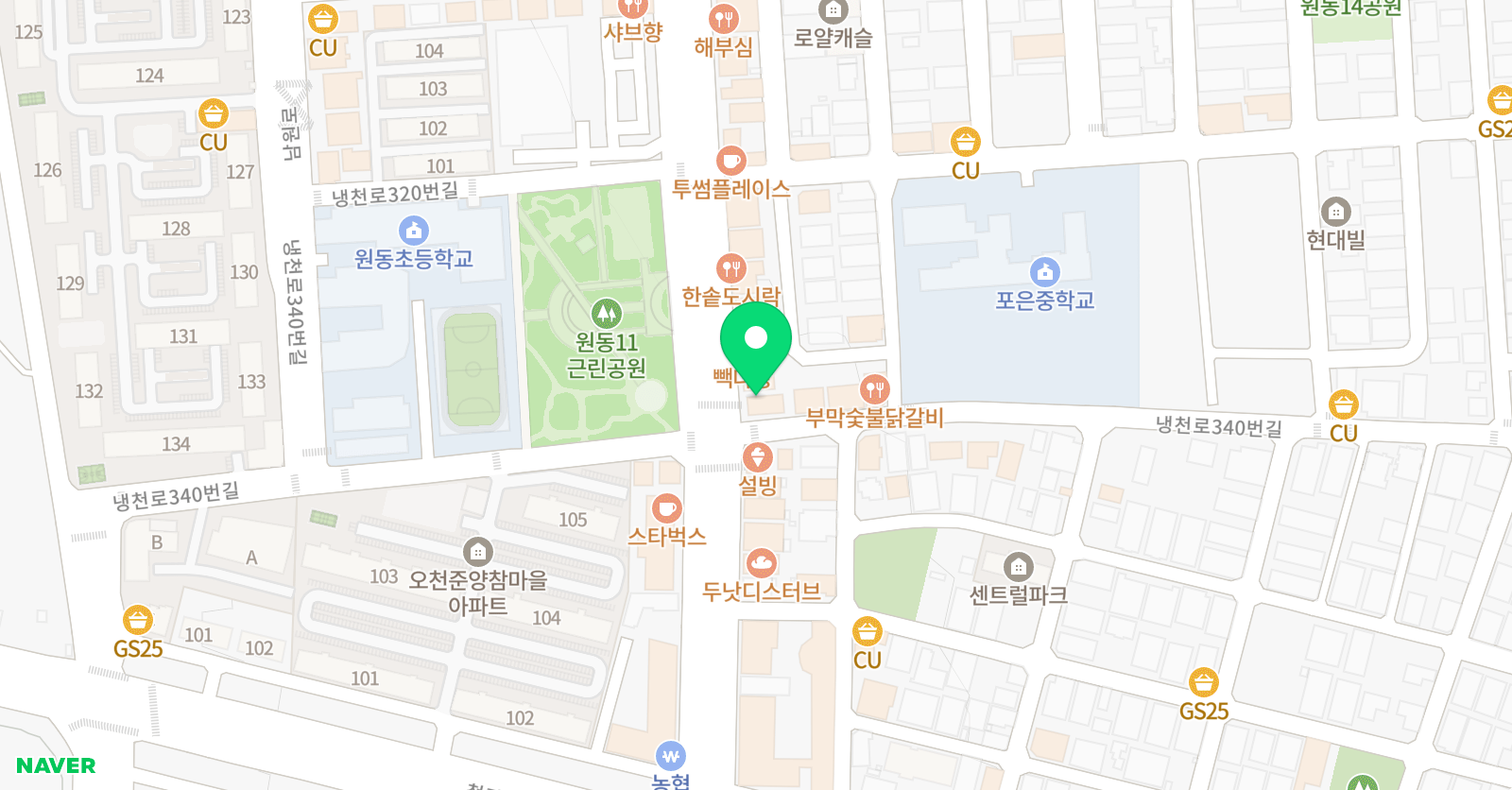 매쓰플랜 수학학원 포항지점 위치