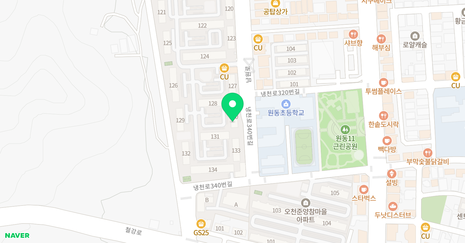 스마트해법 수학 오천부영2차점 위치