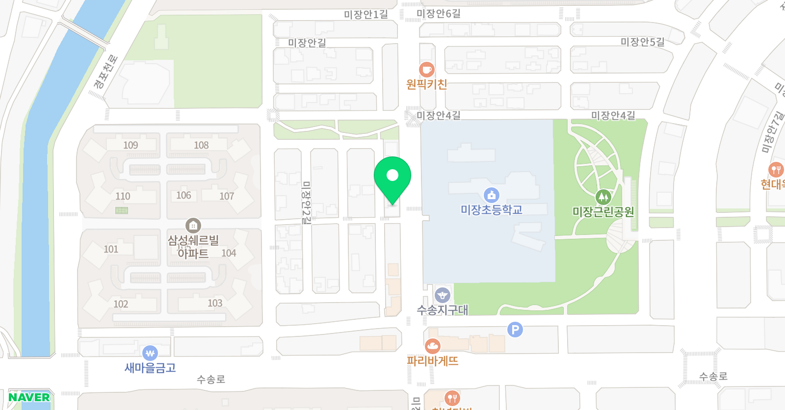뮤엠영어 미장초 NEST 위치