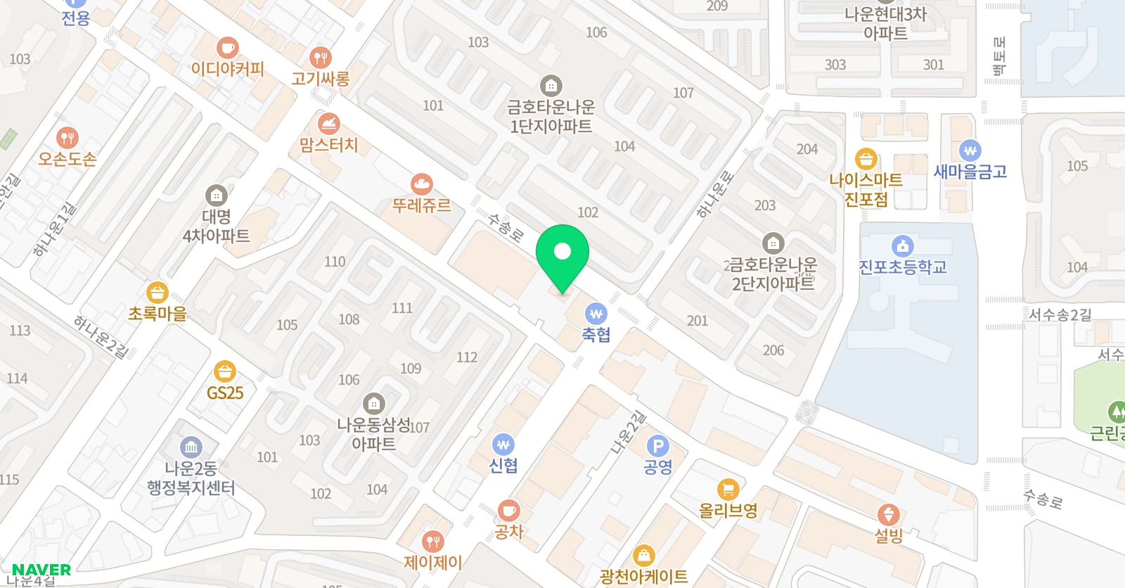 김선생 영수학원 위치