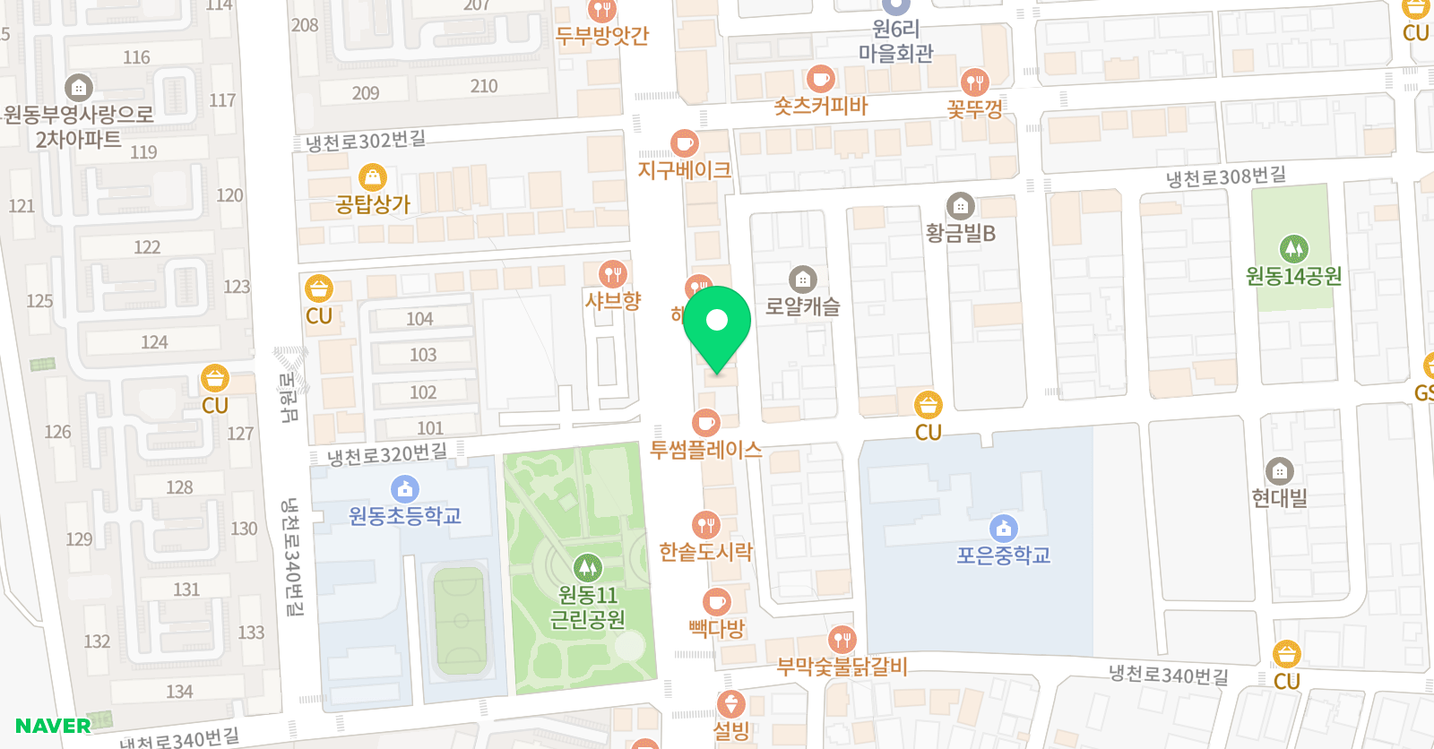문덕다솔 학원 위치