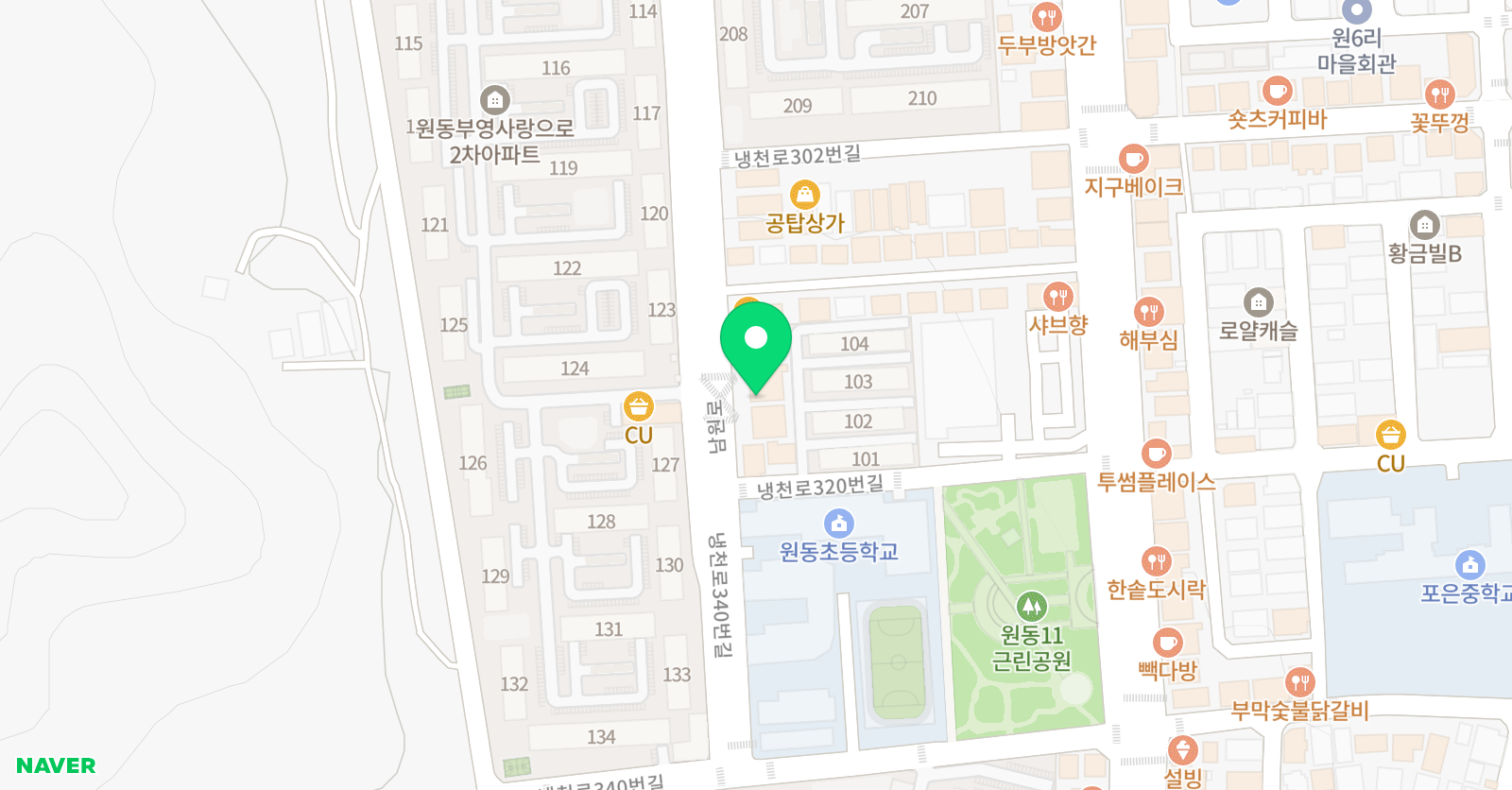 책나무 원동점 독서학원 위치