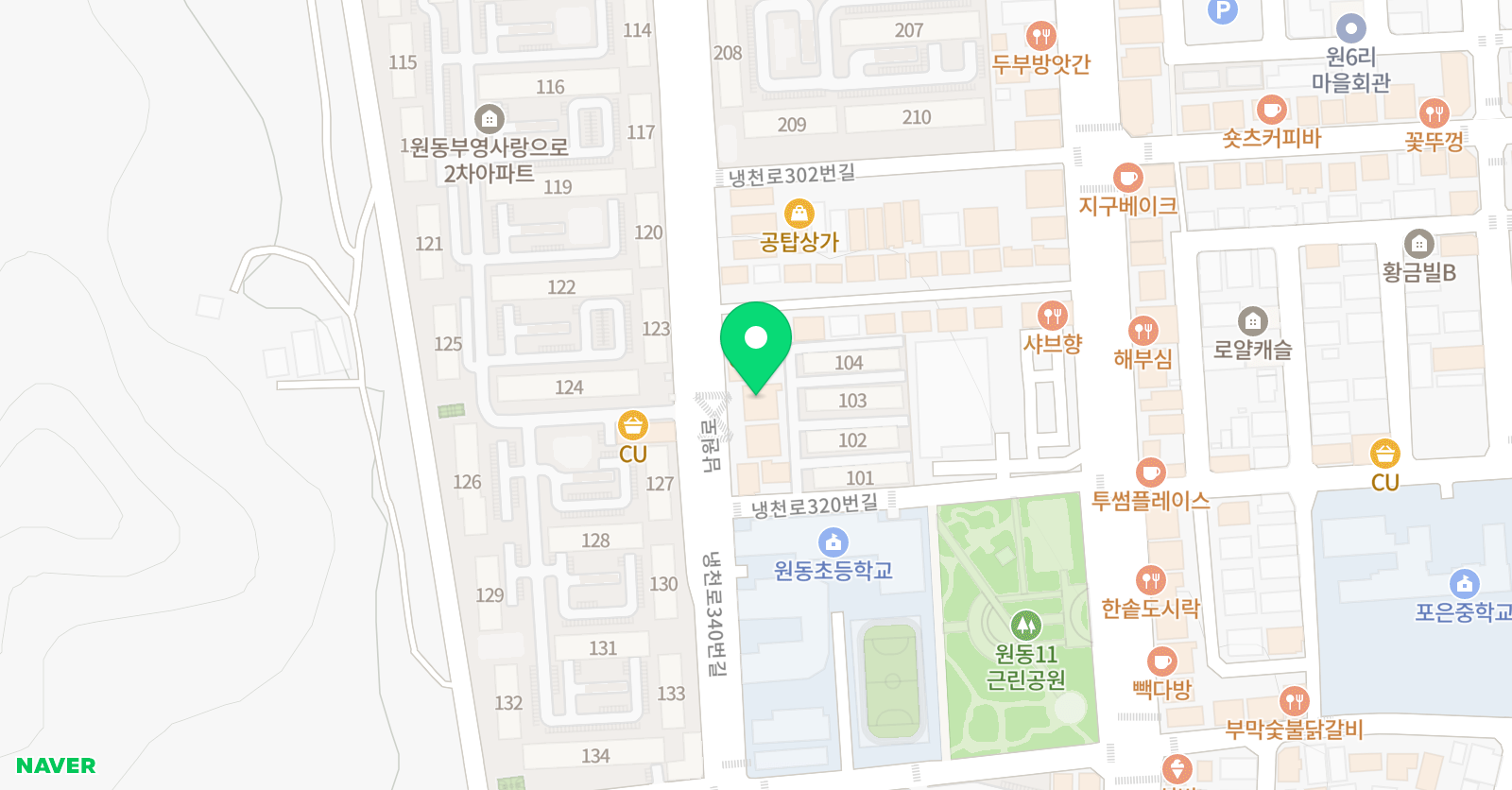 눈높이러닝센터 원동학원 위치