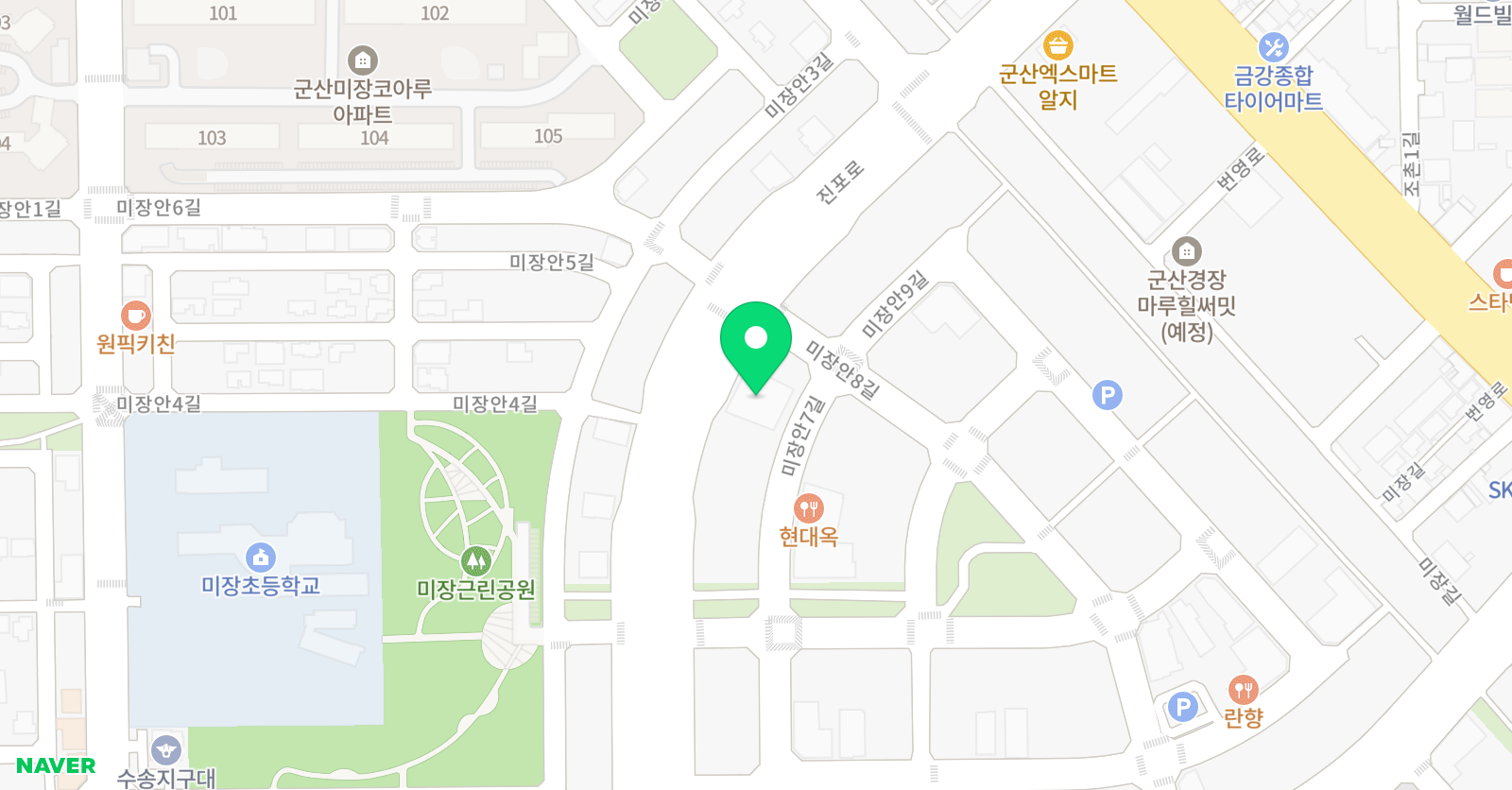 시매쓰 미장학원 위치