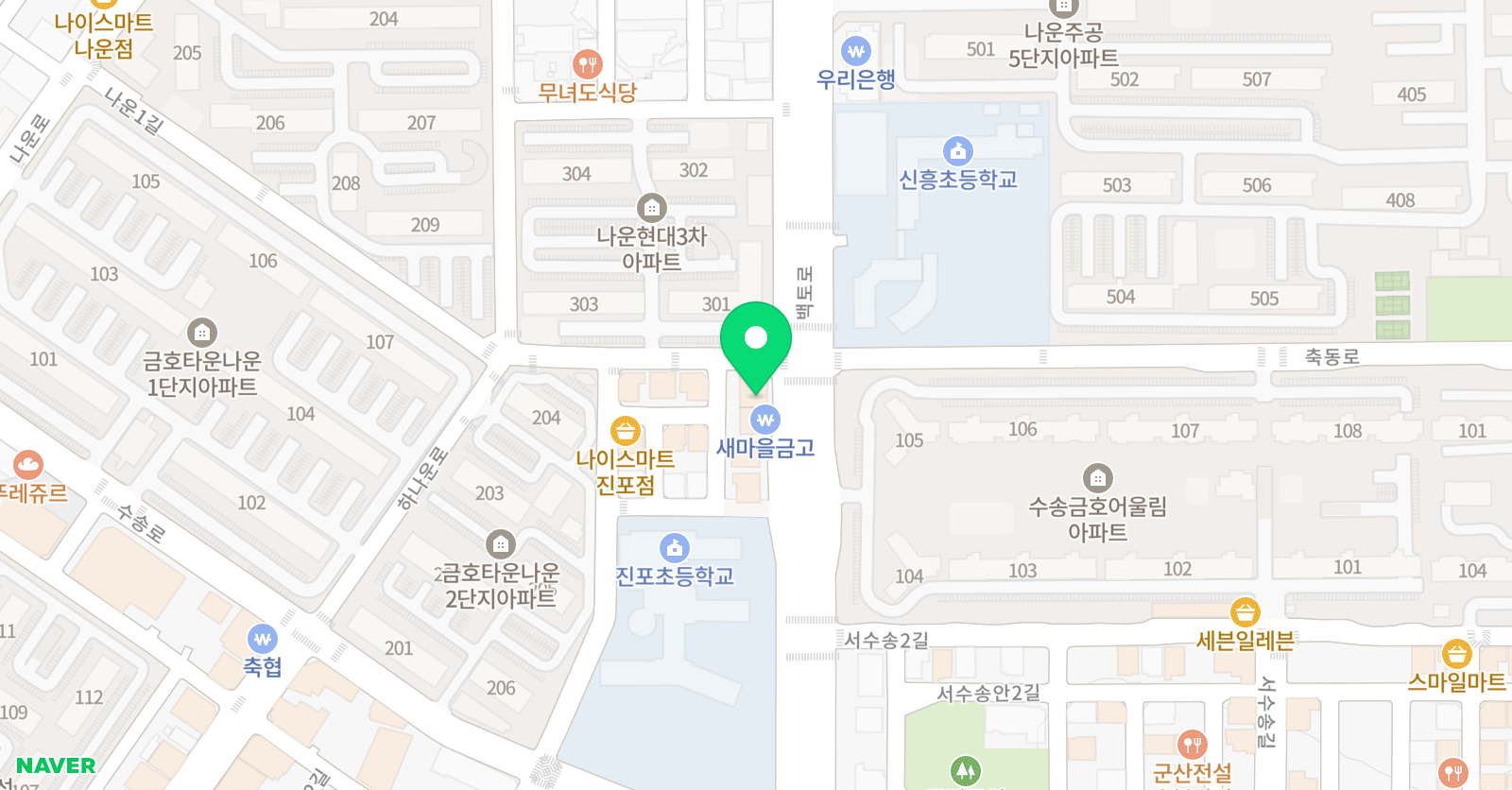 윤선생 영어숲 군산남부점 위치
