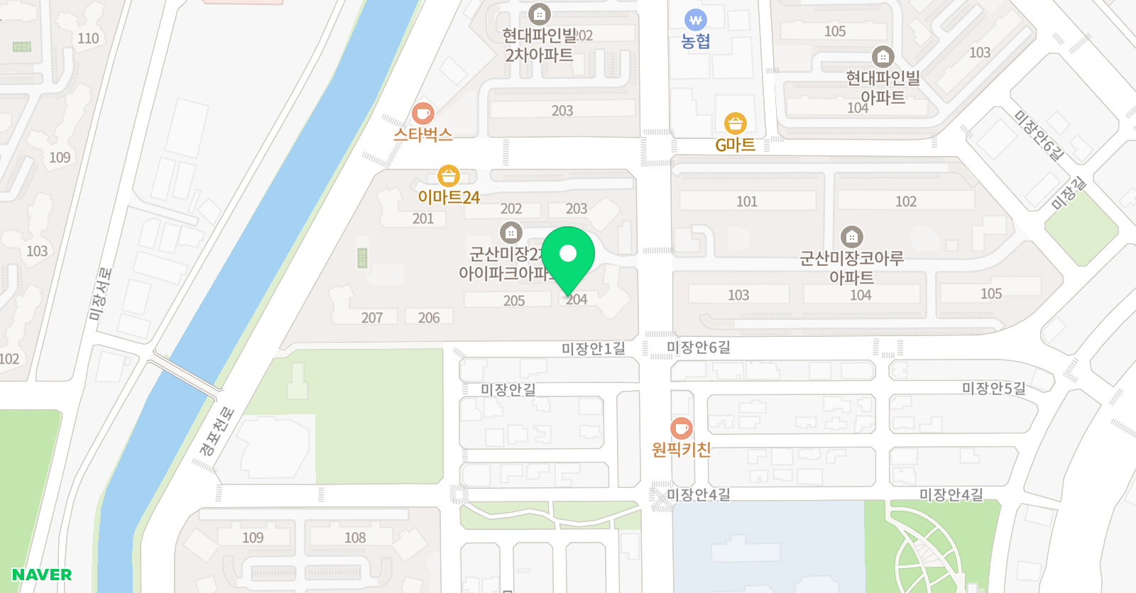 아이파크2차 차수학 위치