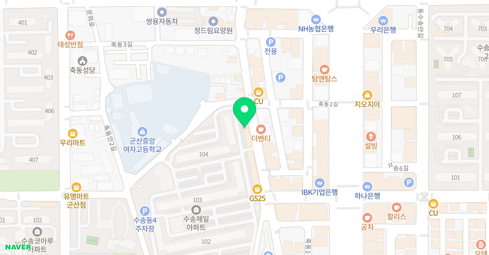히어로키즈 태권도 위치