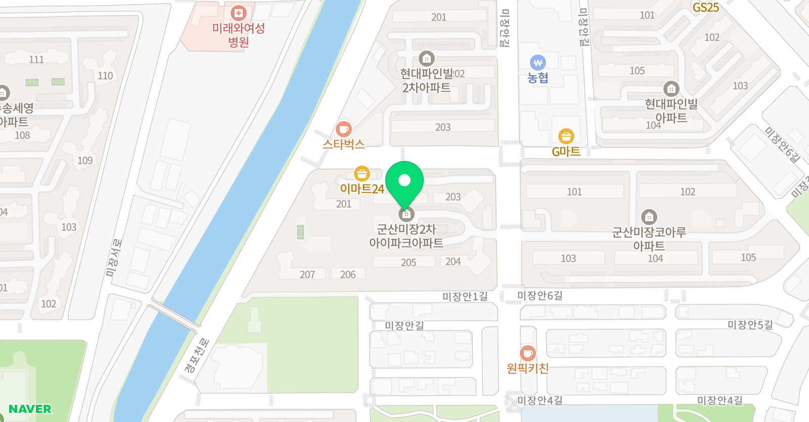 아이스크림홈런 미장아이파크공부방 위치