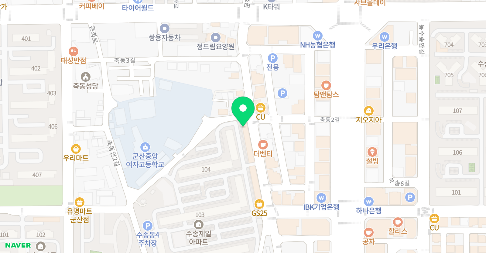 수학발전소 수학학원 위치